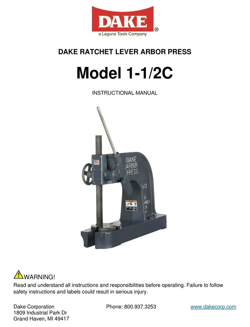 Laguna Tools DAKE 1-1/2C Operating and maintenance manual