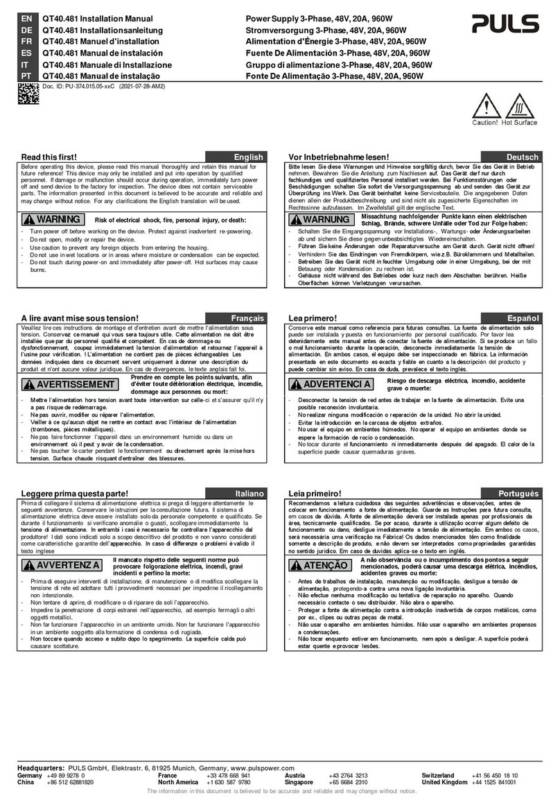Puls QT40.481 User manual