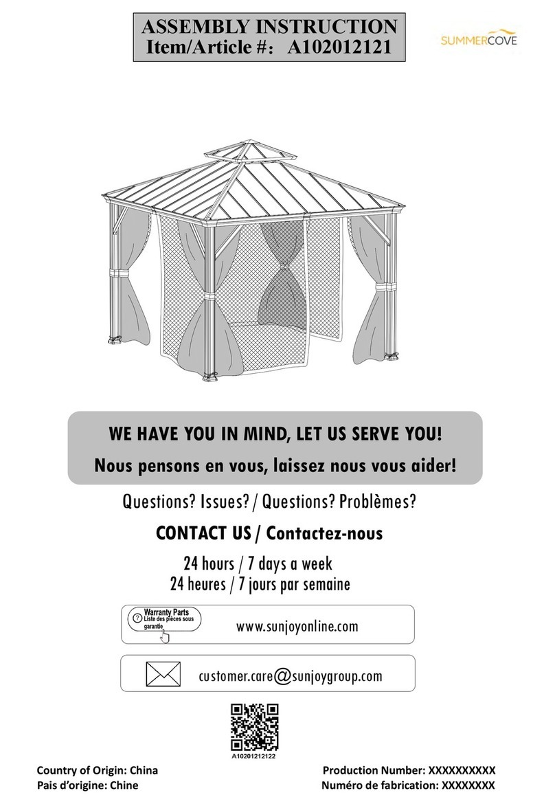 Sunjoy SummerCove A102012121 User manual