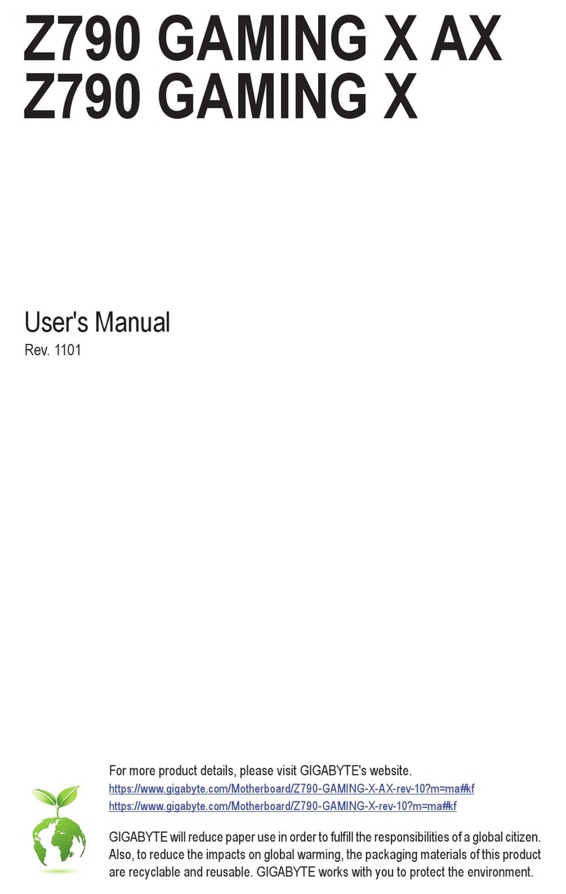 Gigabyte Z790 GAMING X AX User manual