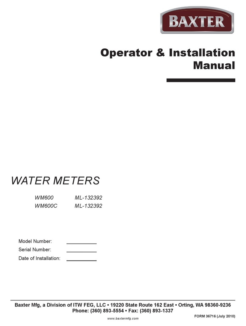 baxter ML-132392 Operator's & installation manual