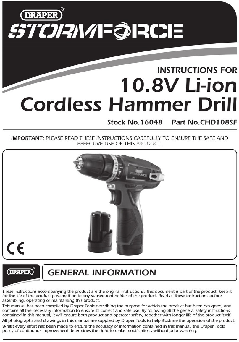 Draper STORMFORCE CHD108SF Instructions for use