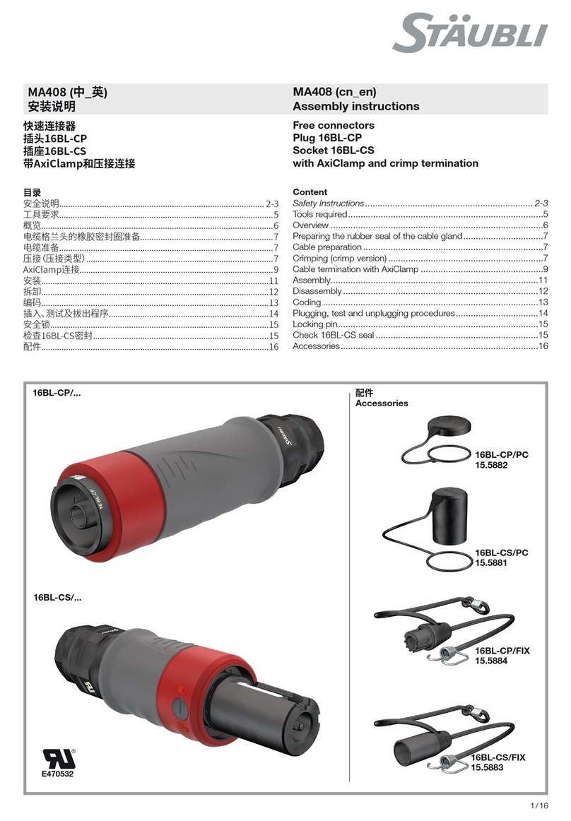 Staubli 16BL-CP User manual