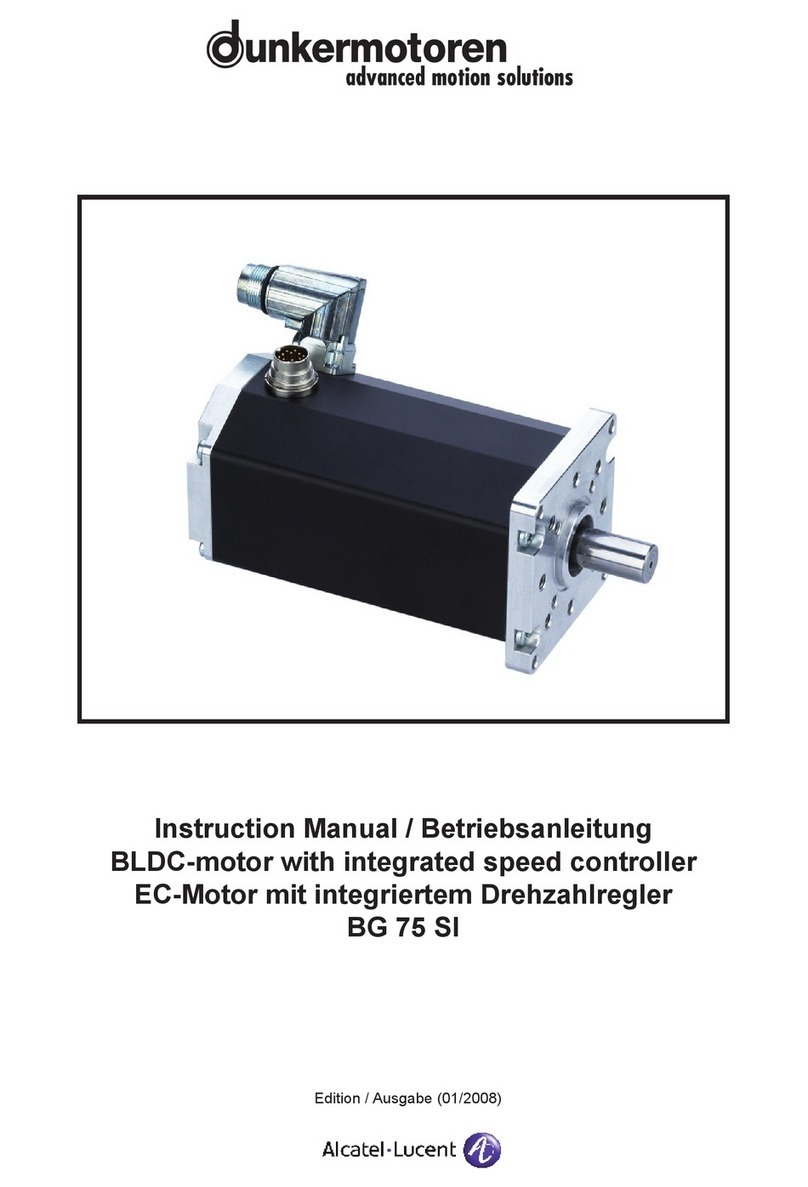 dunkermotoren BG 75 SI Series instruction manual