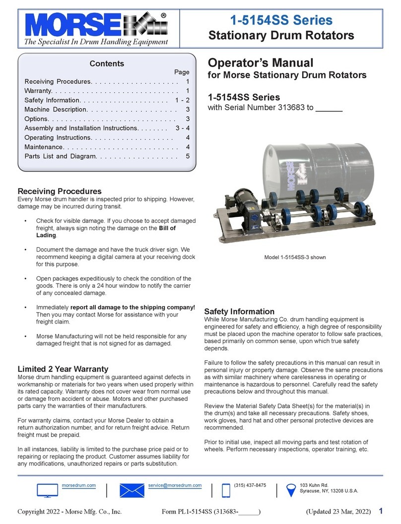 morse 1-5154SS Series Operator's manual
