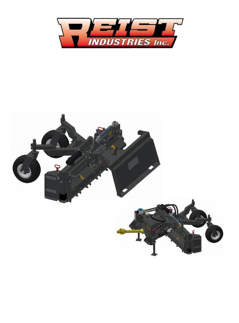 REIST INDUSTRIES Roto-Rake RR60 Operator and parts manual