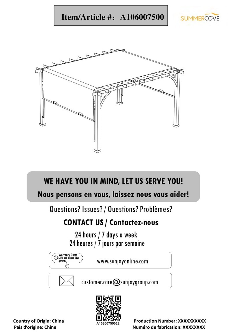 Sunjoy SummerCove A106007500 User manual