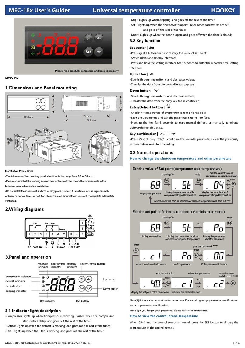 HONKER MEC-18 Series User guider