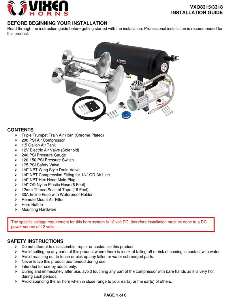 Vixen Horns VXO8315/3318 installation guide