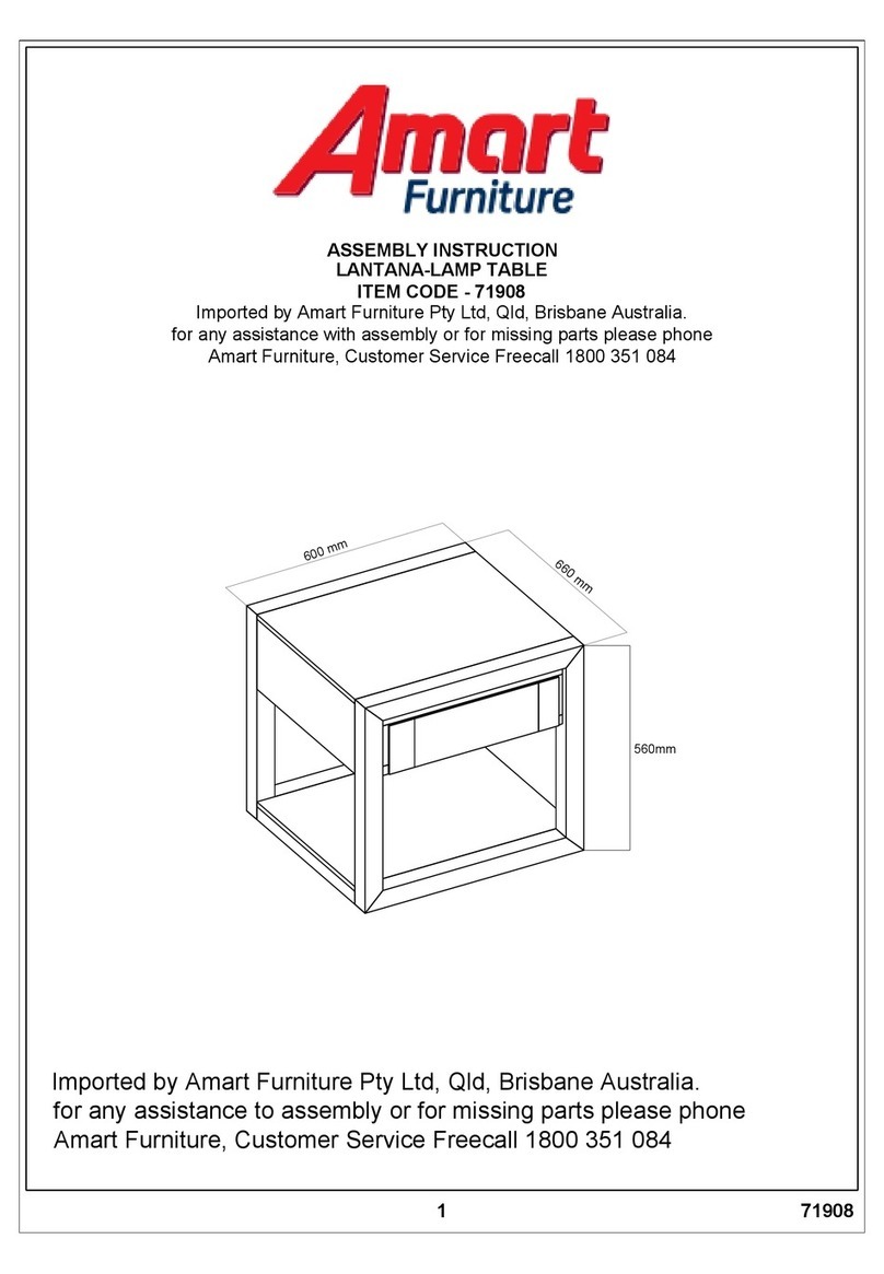 Amart Furniture LANTANA 71908 Assembly instruction Amart Furniture LANTANA 71908 Assembly instruction