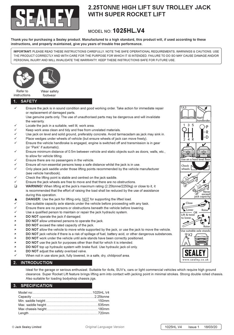Sealey 1025HL.V4 manual