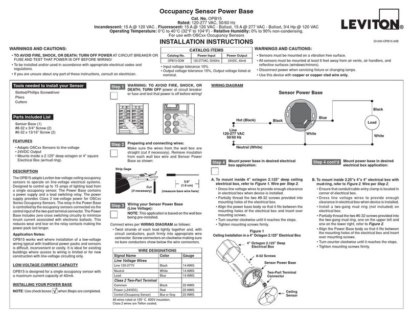 Leviton OPB15 manual