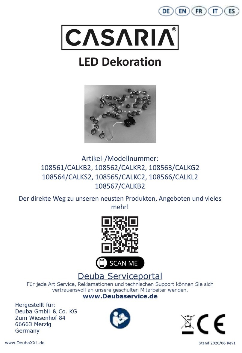 CASARIA 108561/CALKB2 Important instructions