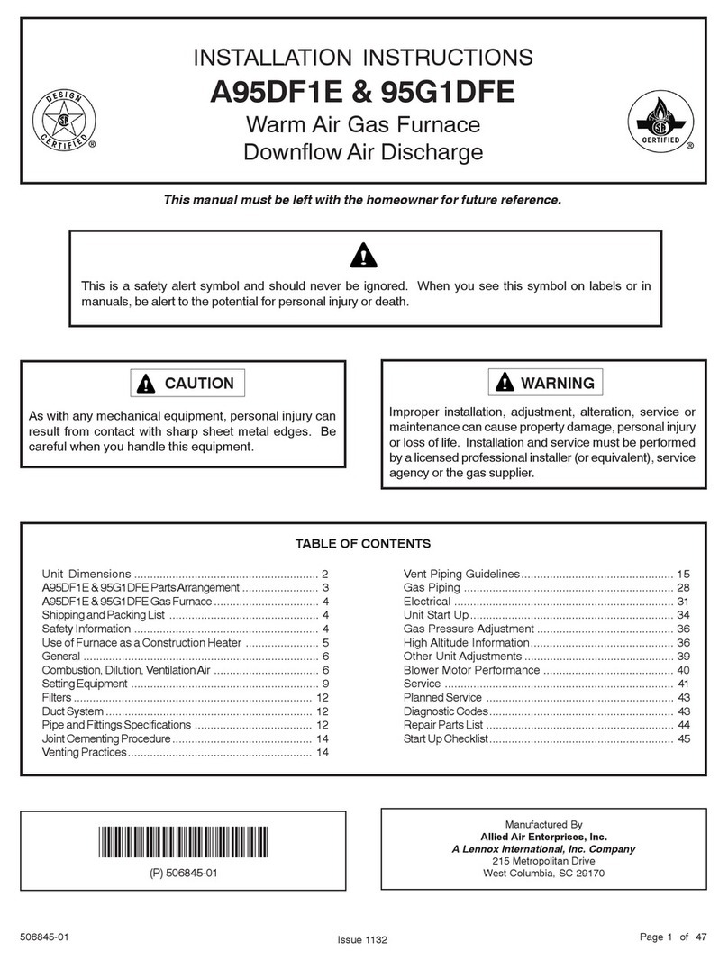 Armstrong A95DF1E installation instructions