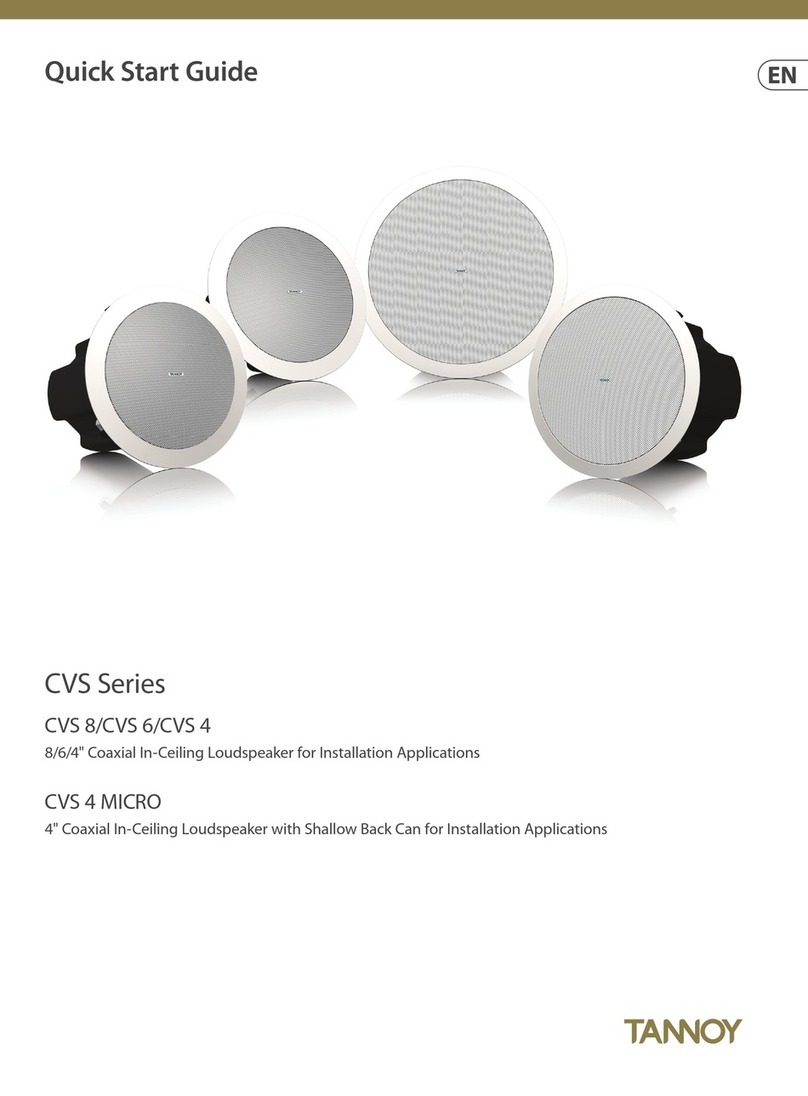 Tannoy CVS Series quick start guide