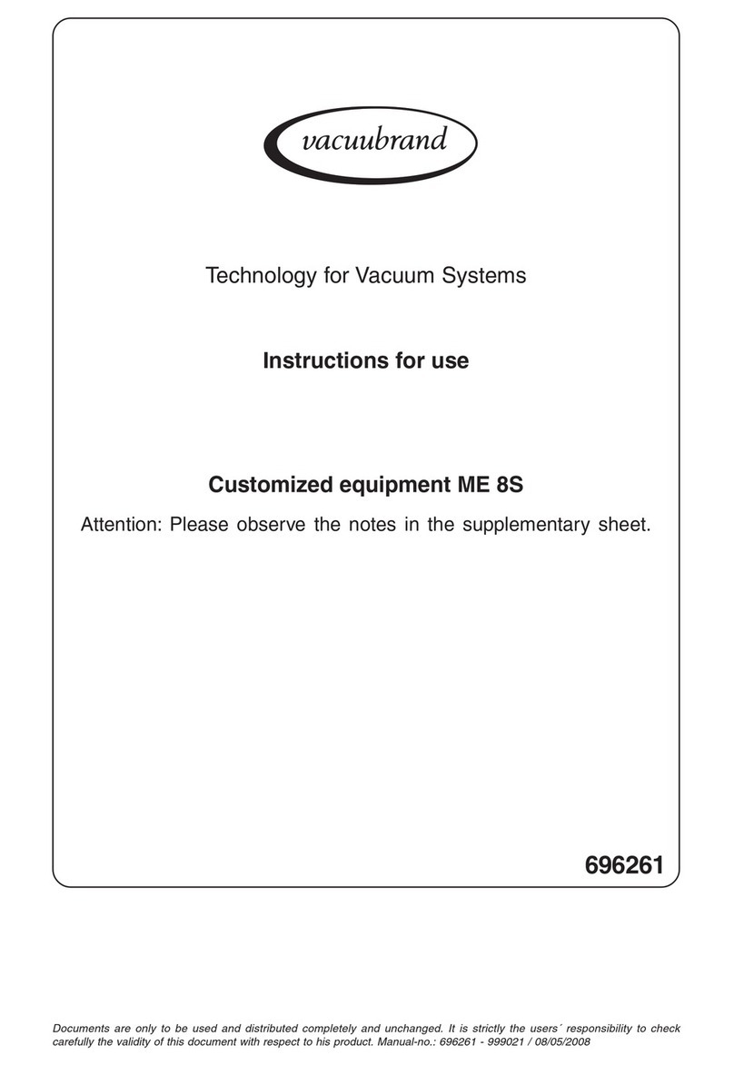 vacuubrand ME 8S Instructions for use