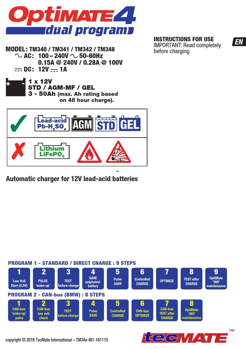 TecMate Optimate4 TM340 Instructions for use