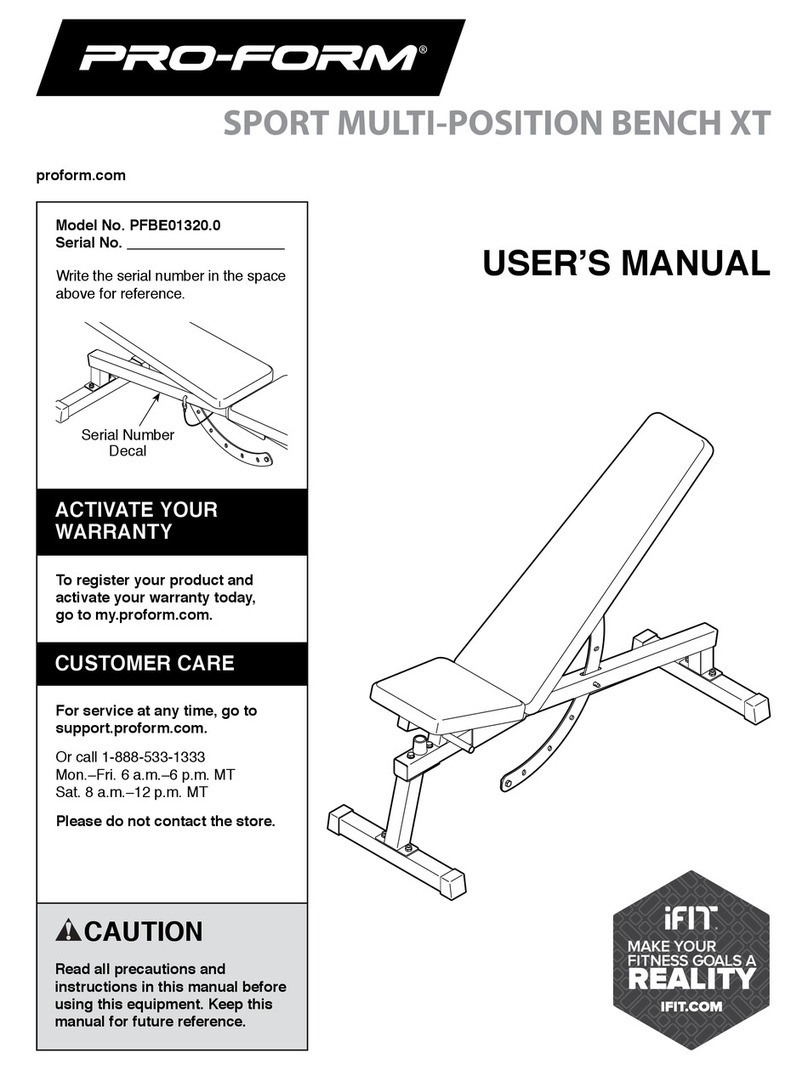 Pro-Form PFBE01320.0 User manual