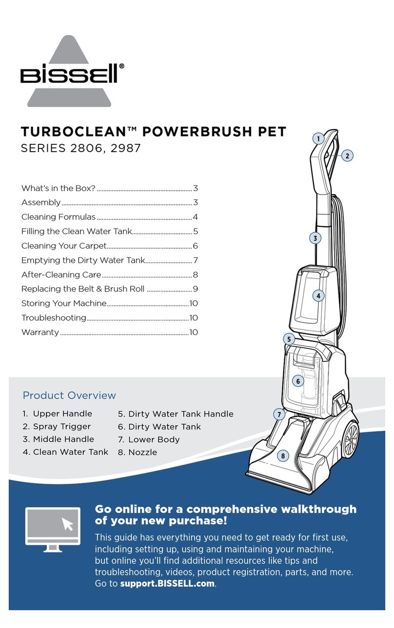 Bissell TURBOCLEAN POWERBRUSH PET 2987Series quick start guide