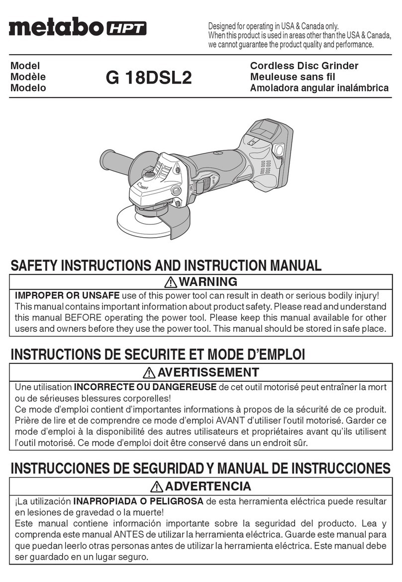 Metabo HPT G 18DSL2 User manual