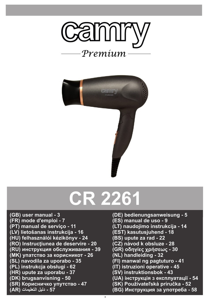 camry Premium CR 2261 User manual camry Premium CR 2261 User manual