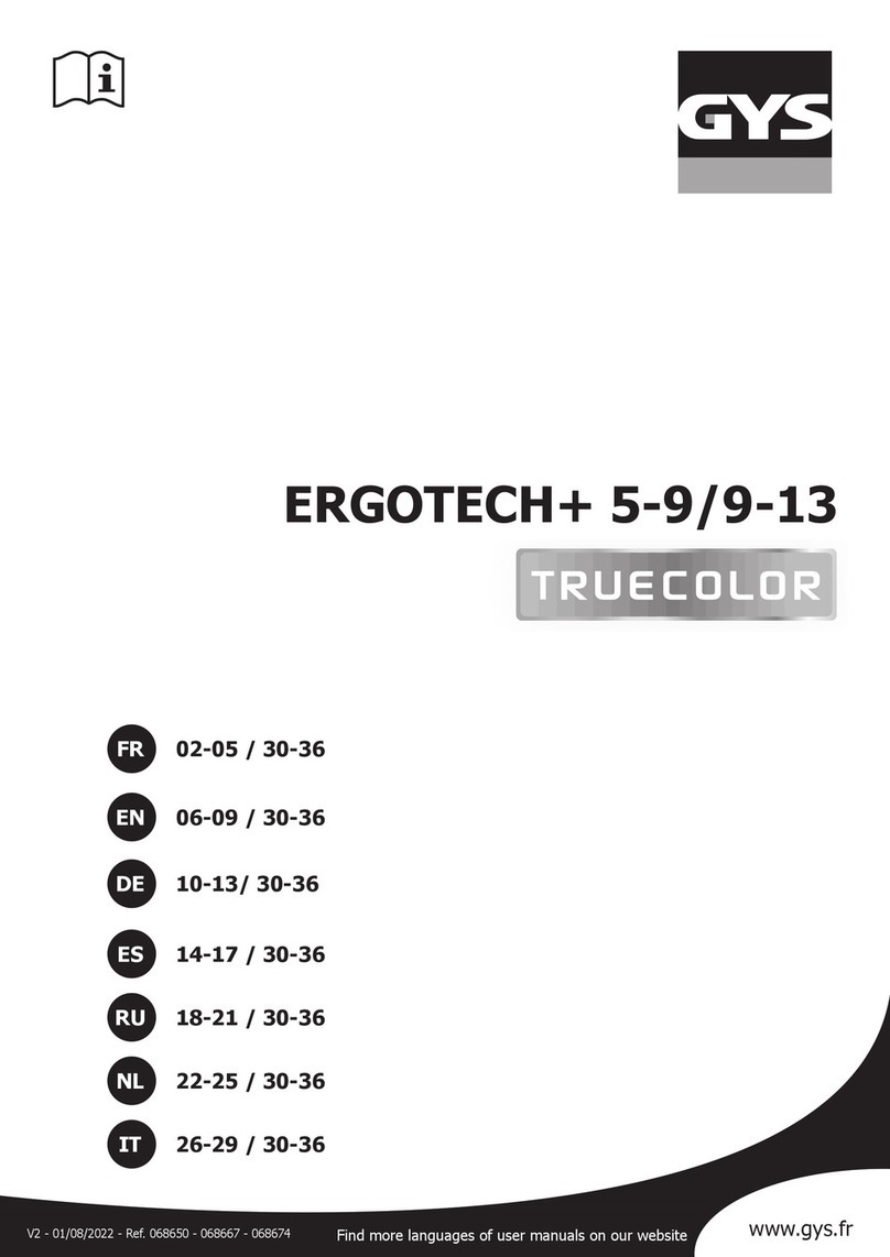 GYS ERGOTECH+ 5-9/9-13 TRUE COLOR manual