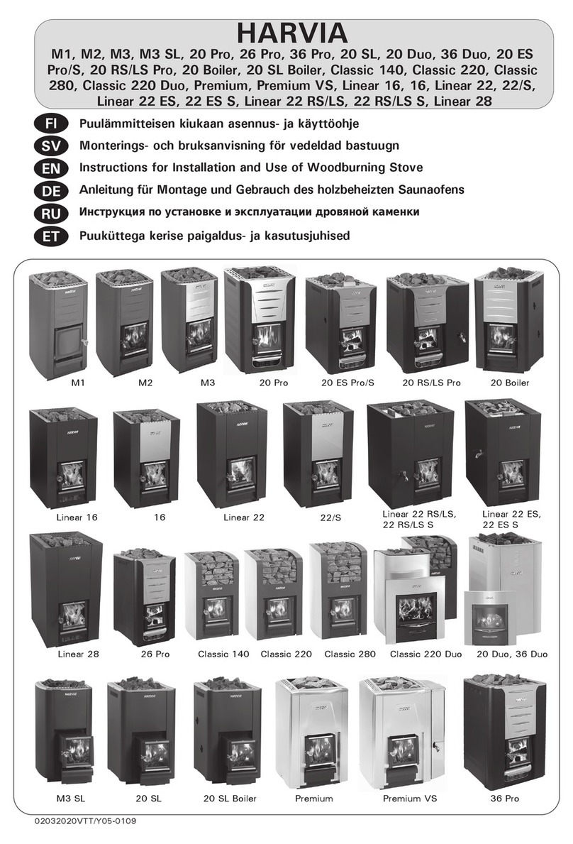 Harvia 36 Pro Instructions for installation and use