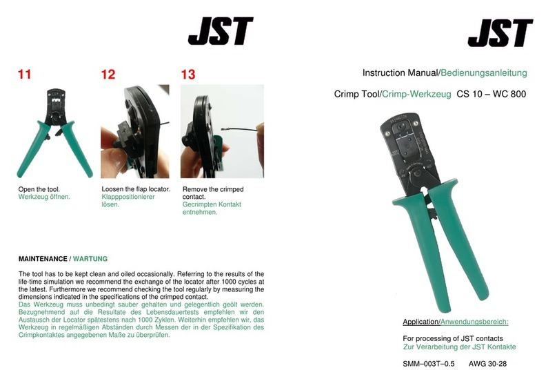 JST CS 10-WC 800 User manual