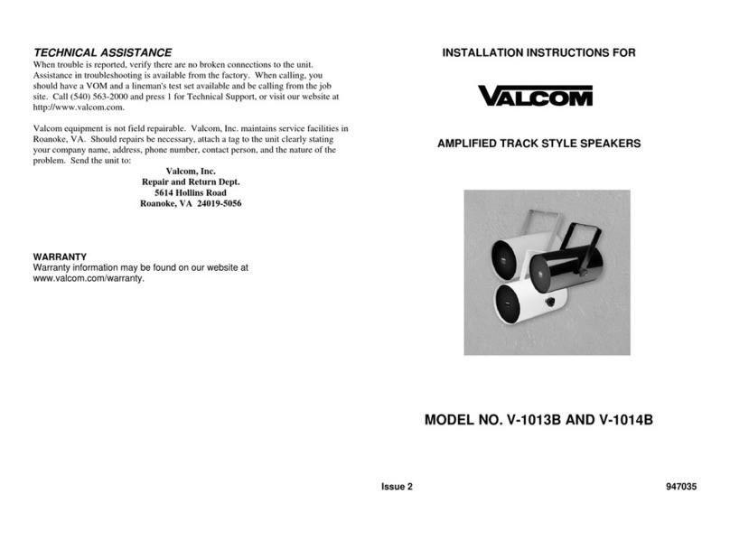 Valcom V-1013B User manual