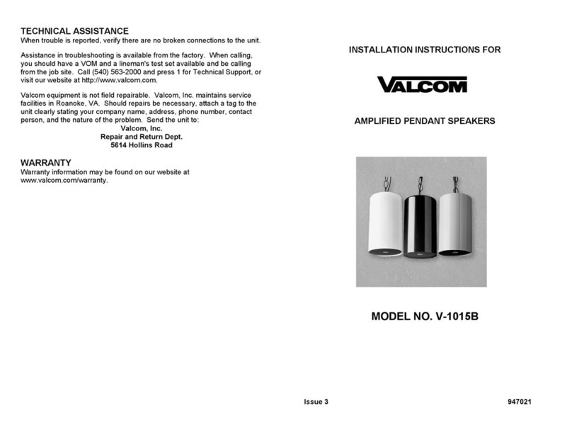 Valcom V-1013B-WW User manual