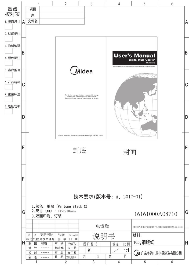 Midea MMR5018 user manual