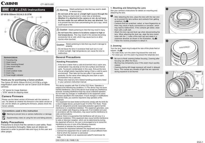 Canon RF-S 18-150mm F3.5-6.3 IS STM instructions