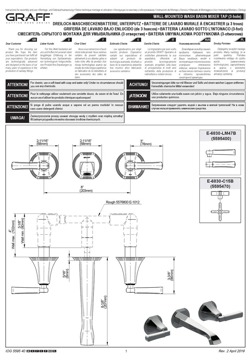 Graff E-6830-LM47B 5595400 Instructions for assembly and use Graff E-6830-LM47B 5595400 Instructions for assembly and use