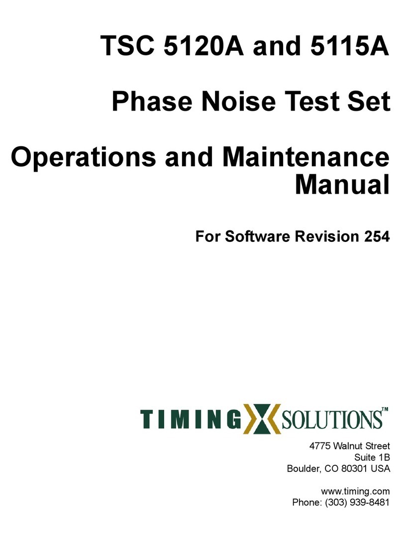 Timing TSC 5120A Operation and maintenance manual