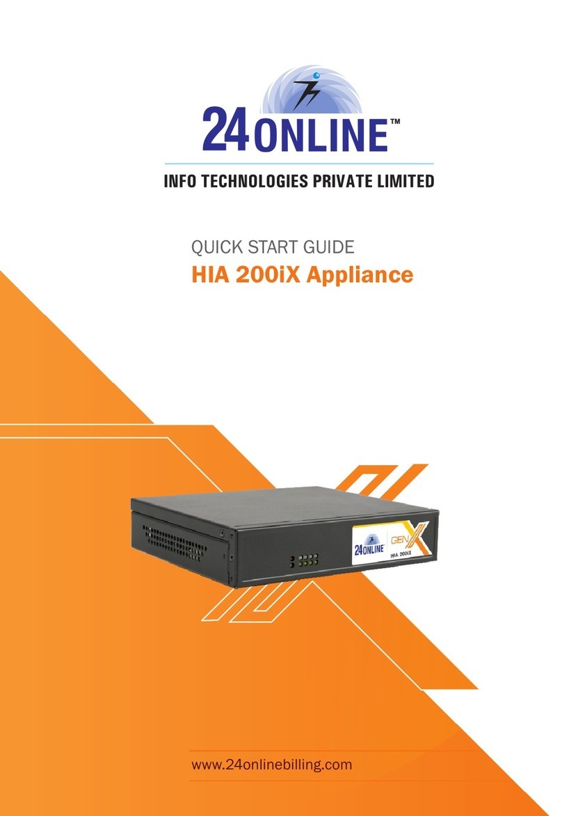 24online HIA 200iX Appliance quick start guide
