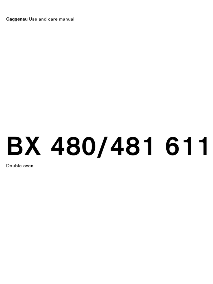 Gaggenau BX 480 611 use and care manual