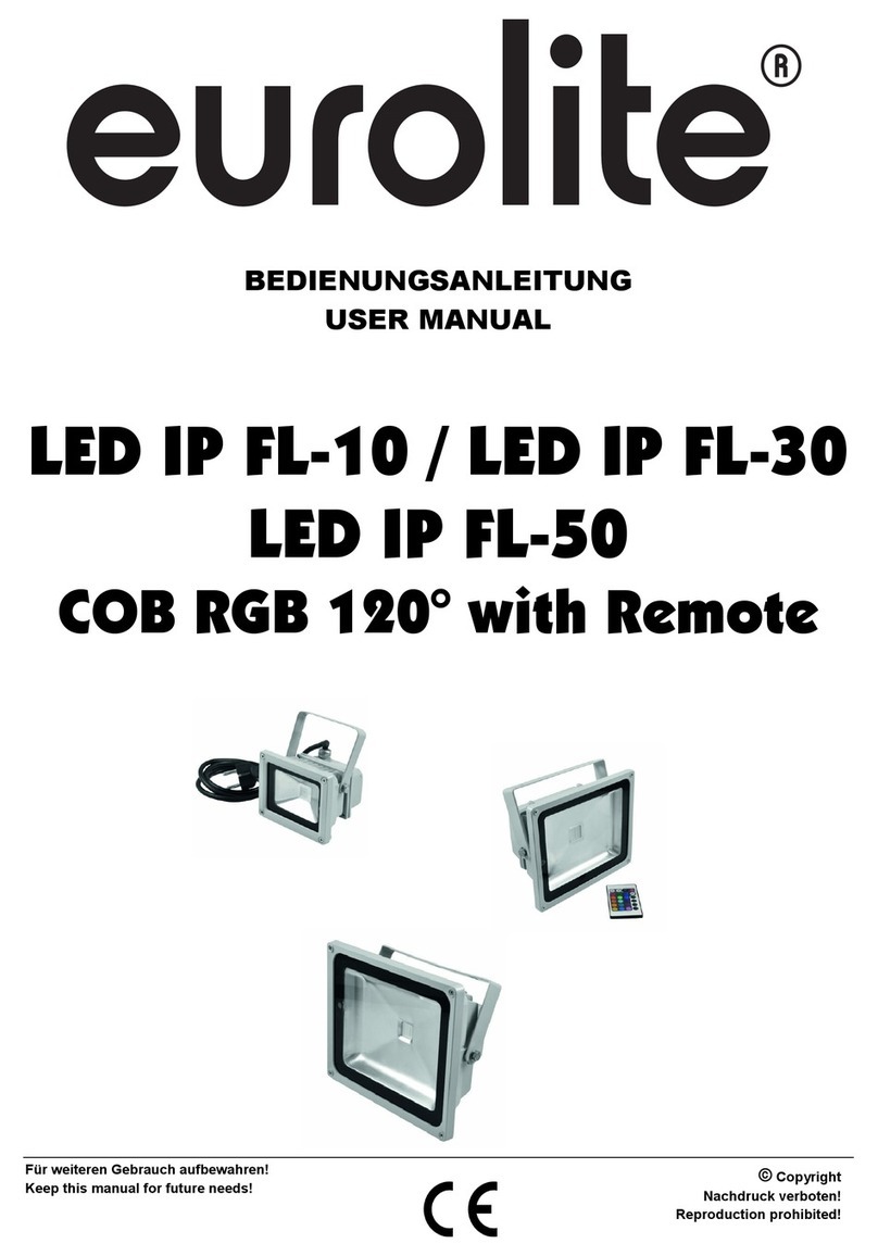 EuroLite LED IP FL-10 COB RGB 120 with Remote user manual