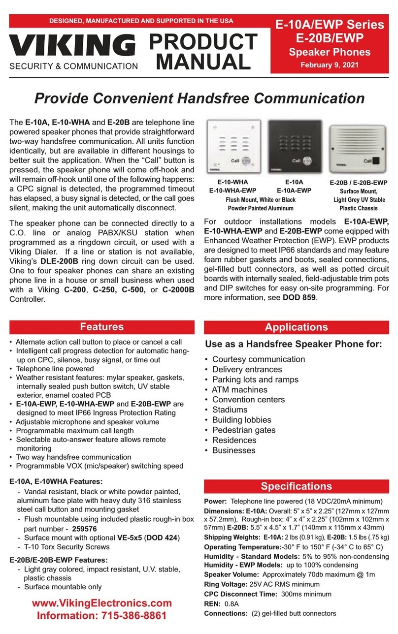 Viking E-10 product manual