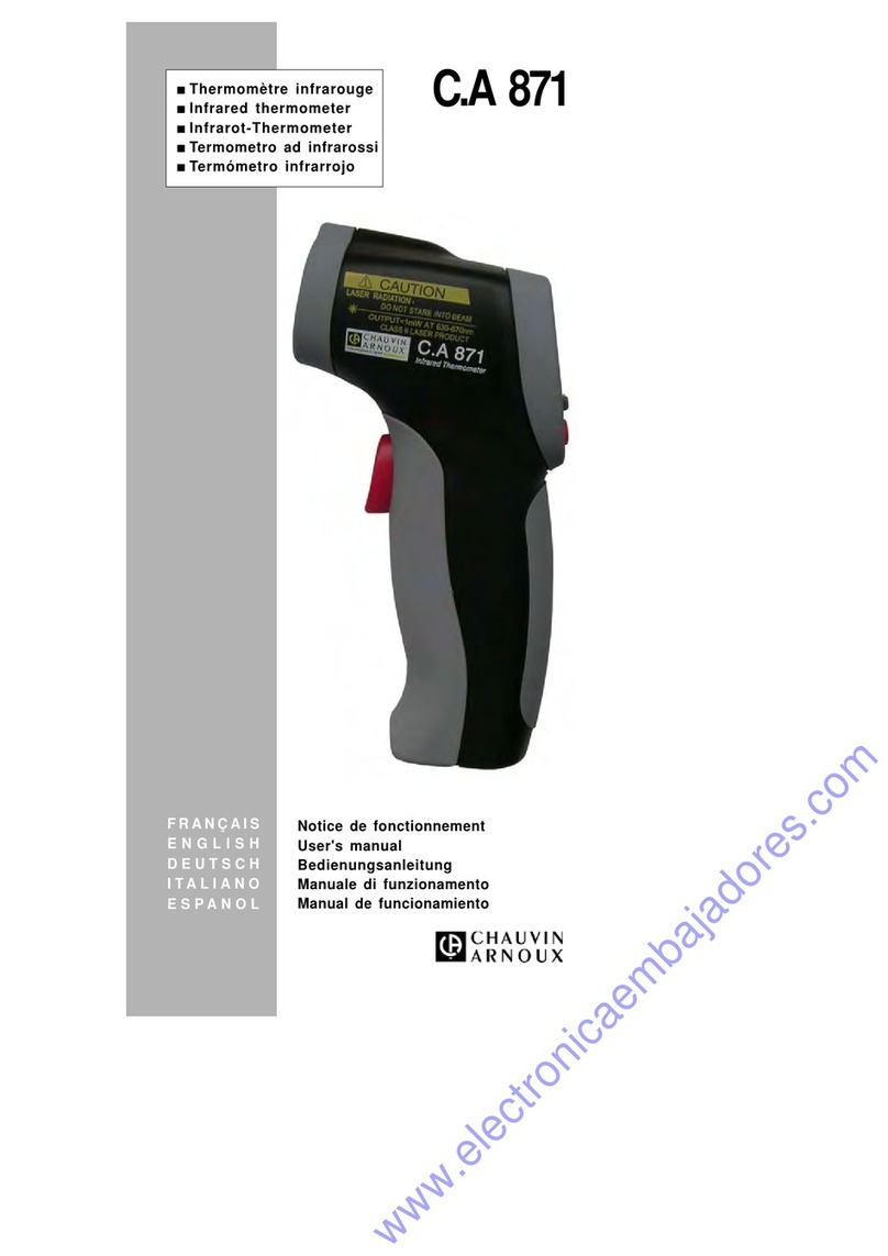 Chauvin Arnoux C.A 871 user manual