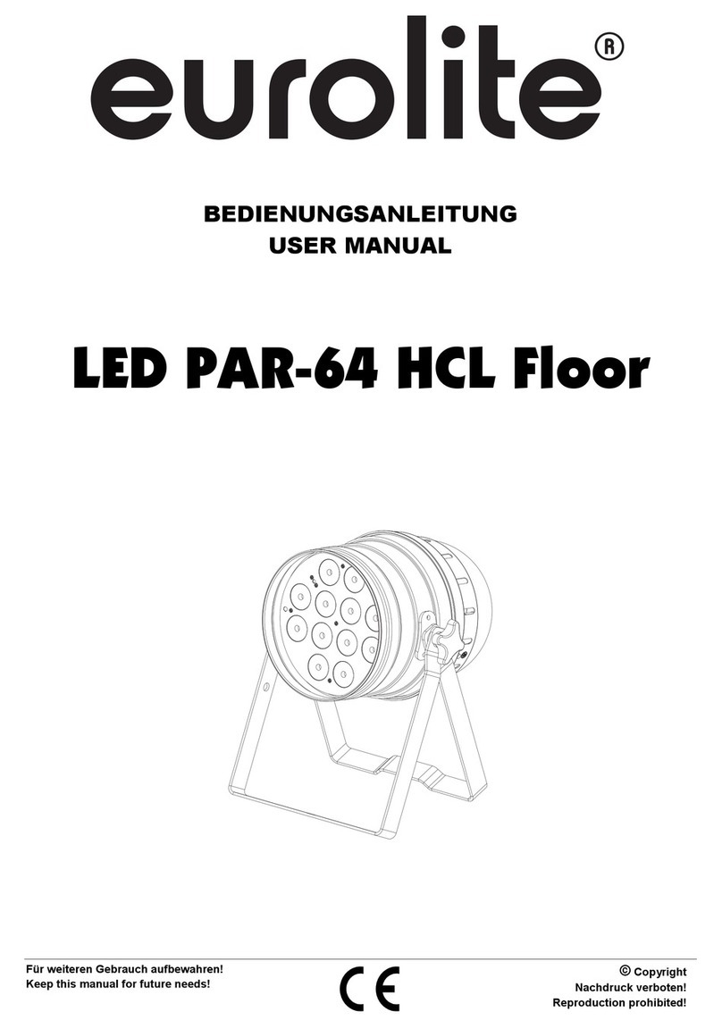 EuroLite LED PAR-64 HCL Floor user manual