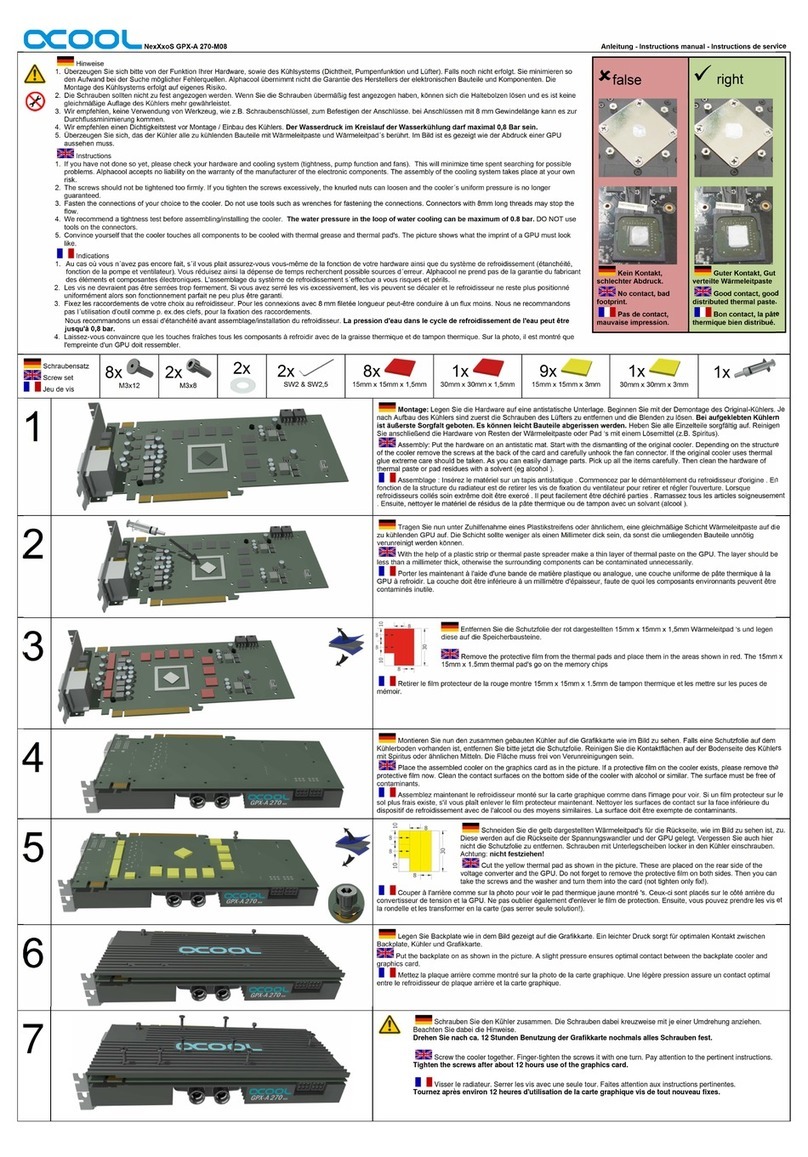 Alphacool NexXxoS GPX-A 270-M08 User manual