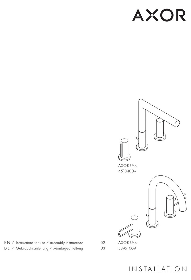 Axor Uno 45134009 Instructions for use/assembly instructions