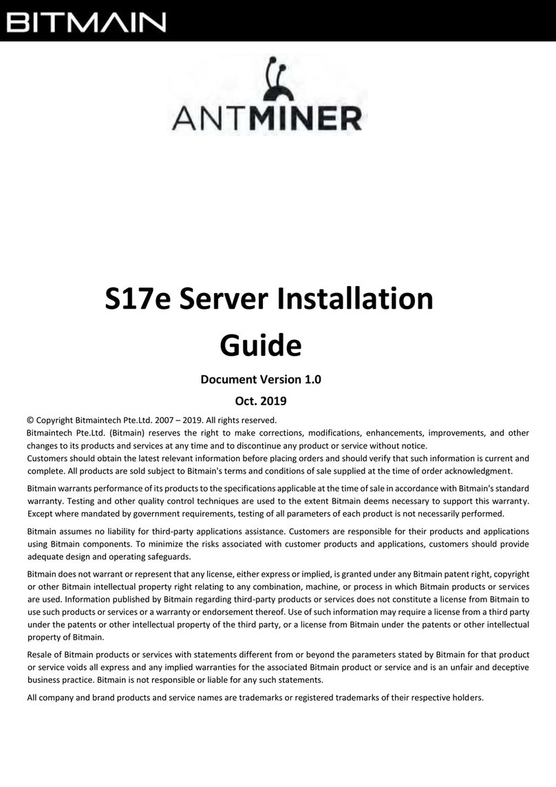 BITMAIN ANTMINER S17e User manual