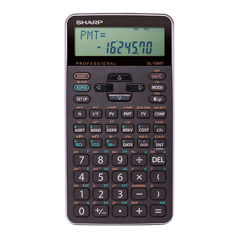 Sharp EL-738XTB Operation manual