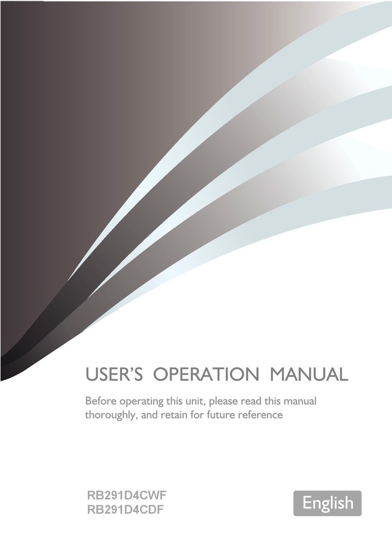 Hisense RB291D4CWF User's operation manual