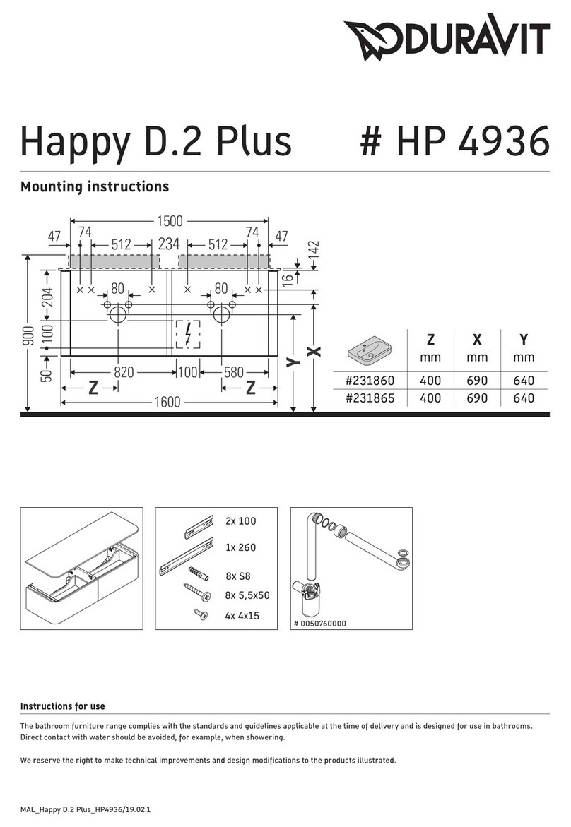 DURAVIT Happy D.2 Plus HP 4936 User manual
