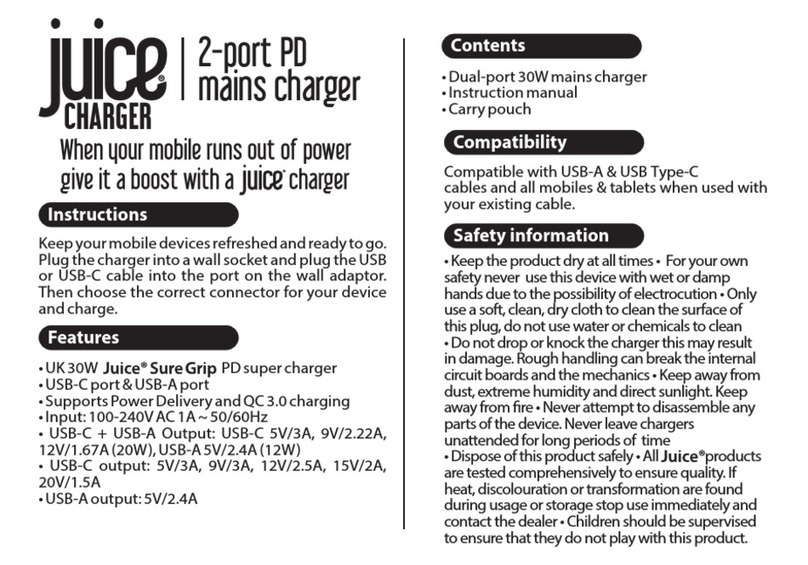Juice JUI-MAINS-PD-PLUG-USBA/C-30W User manual