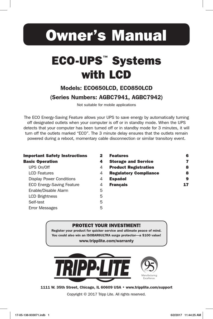 Tripp Lite ECO-UPS ECO650LCD User manual
