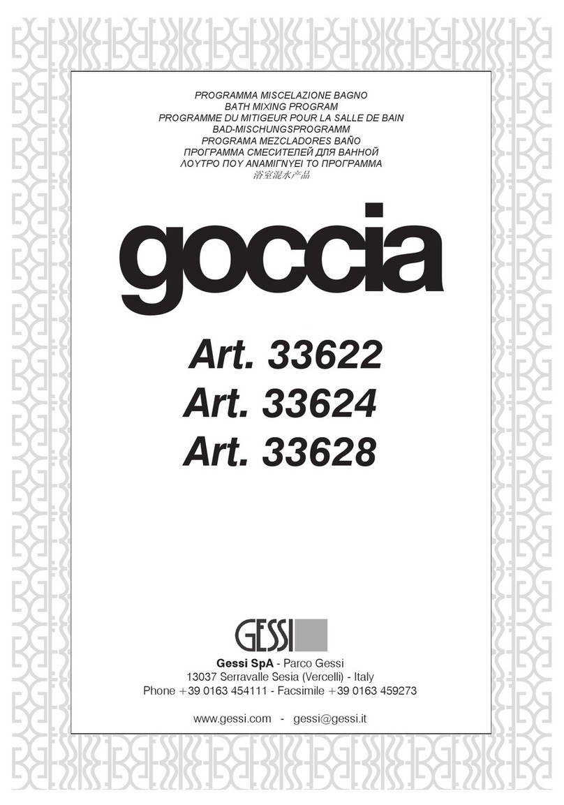 Gessi goccia 33622 manual Gessi goccia 33622 manual