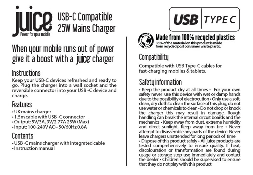 Juice JUI-MAINS-TYPEC-25W-ECO quick start guide